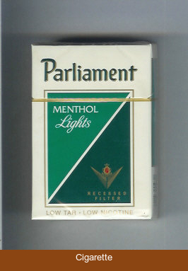 Parliament Menthol Lights cigarettes hard box