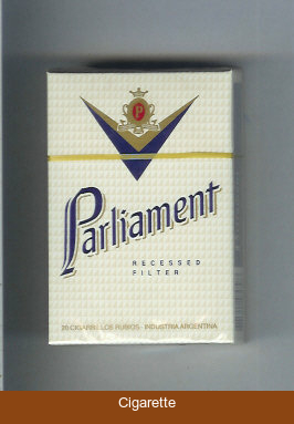 Parliament Recessed Filter white cigarettes hard box