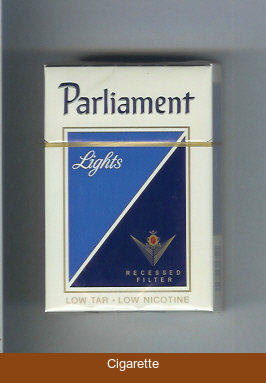 Parliament Lights Recessed Filter cigarettes hard box