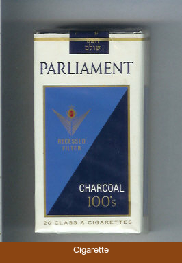 Parliament Charcoal 100s cigarettes soft box