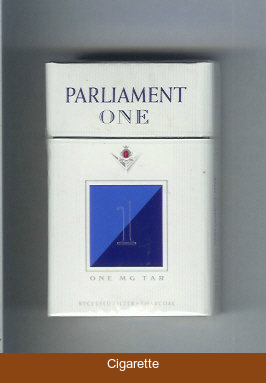 Parliament One 1 One Mg Tar cigarettes hard box