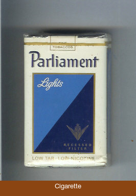 Parliament Lights Recessed Filter cigarettes soft box