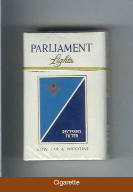 Parliament Lights cigarettes hard box