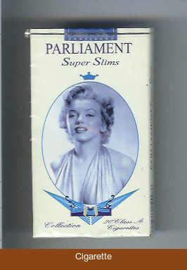 Parliament Super Slims 100s design with Marlin Monro cigarettes soft box