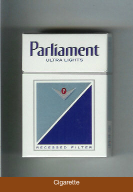 Parliament Ultra Lights cigarettes hard box