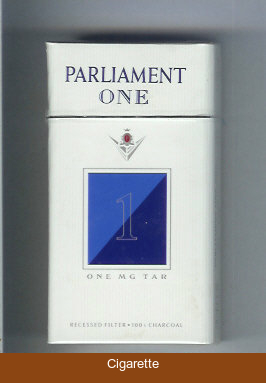 Parliament One 1 One Mg Tar 100s cigarettes hard box