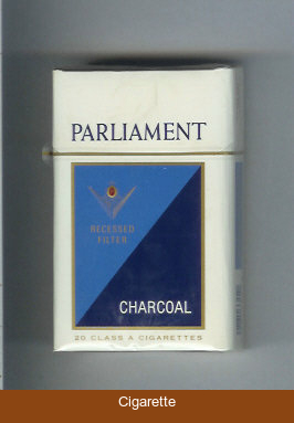 Parliament Charcoal cigarettes hard box