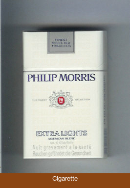 Philip Morris Extra Lights American Blend cigarettes hard box