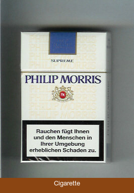 Philip Morris Supreme cigarettes hard box