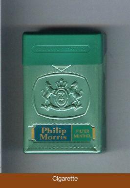 Philip Morris Menthol cigarettes plastic box