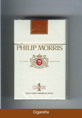 Philip Morris One 1 Ultra Light American Taste cigarettes hard box