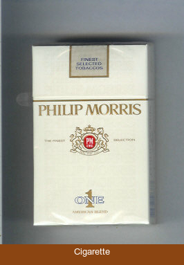 Philip Morris One 1 American Blend cigarettes hard box