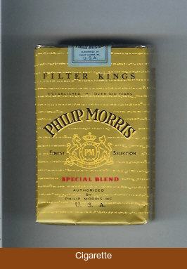 Philip Morris Special Blend gold cigarettes soft box
