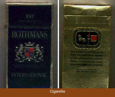 Rothmans International black 100s cigarettes hard box