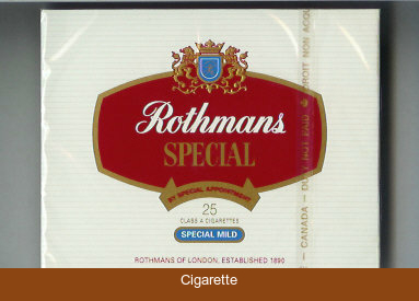 Rothmans Special Mild By Special Appointment 25 cigarettes wide flat hard box