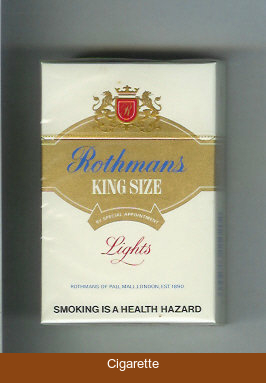 Rothmans Lights By Special Appointment cigarettes hard box