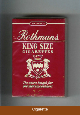 Rothmans King Size Untipped cigarettes red hard box