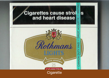Rothmans Lights By Special Appointment 25 cigarettes wide flat hard box