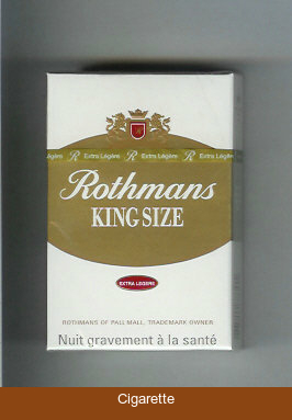 Rothmans King Size Extra Legere By Special Appointment cigarettes hard box