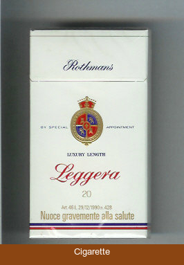 Rothmans Leggera Luxery Length 100s cigarettes hard box