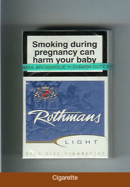 Rothmans Light cigarettes hard box