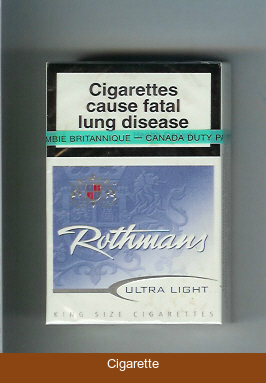 Rothmans Ultra Light cigarettes hard box
