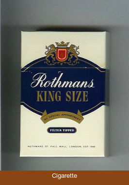 Rothmans King Size Filter Tipped By Special Appointment cigarettes hard box