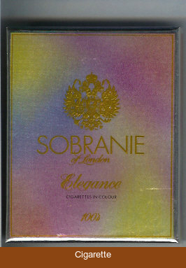 Sobranie of London Elegance 100s cigarettes wide flat hard box