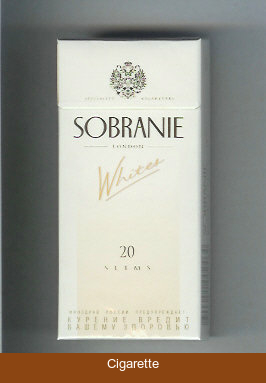 Sobranie London Slims Whites 100s cigarettes hard box
