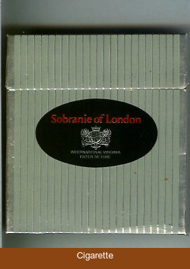 Sobranie of London International Virginia Filter De Luxe 100s cigarettes wide flat hard box