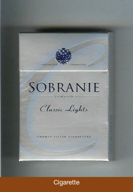 Sobranie London 'C' Classic Lights cigarettes hard box