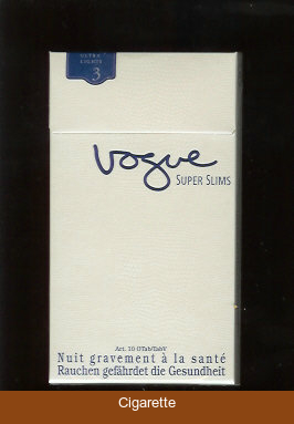 Vogue Super Slims Ultra Lights 3 100s cigarettes hard box