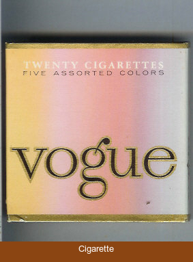 Vogue Five Assorted Colors cigarettes wide flat hard box