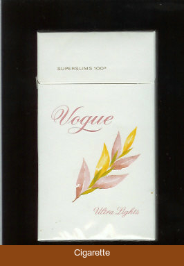 Vogue Superslims 100s Ultra Lights cigarettes hard box