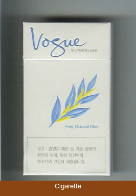 Vogue Superslims 4 mg Charcoal Filter 100s cigarettes hard box