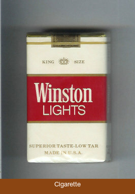 Winston Lights white and red cigarettes soft box