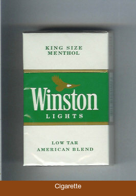 Winston Lights cigarettes King Size Menthol hard box