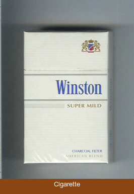 Winston Charcoal Filter Super Mild cigarettes hard box