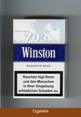 Winston collection version Balanced Blue 70s cigarettes hard box