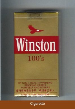 Winston 100s cigarettes gold soft box