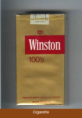 Winston gold 100s cigarettes soft box