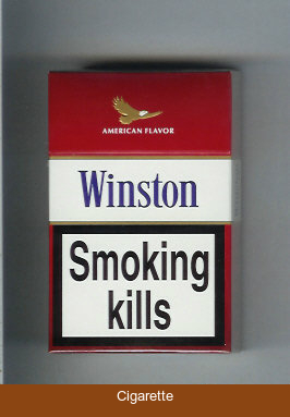 Winston American Flavor Classic Red cigarettes hard box