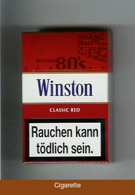 Winston collection version Classic Red 80s cigarettes hard box