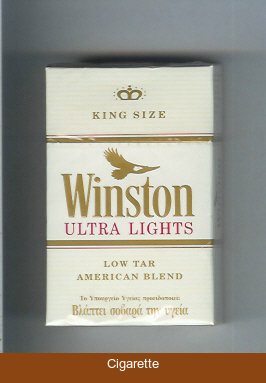 Winston Ultra Lights cigarettes hard box