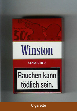 Winston collection version Classic Red 50s cigarettes hard box