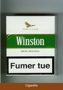 Winston American Flavor Fresh Menthol cigarettes hard box