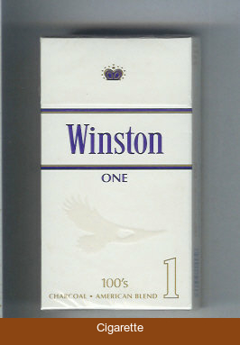 Winston One 1 100s cigarettes hard box