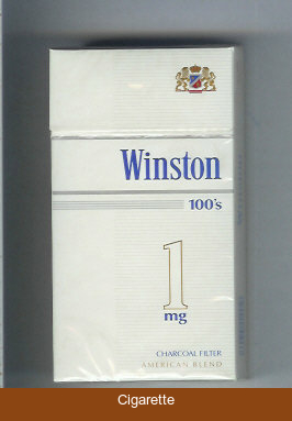 Winston Charcoal Filter 1 mg 100s cigarettes hard box