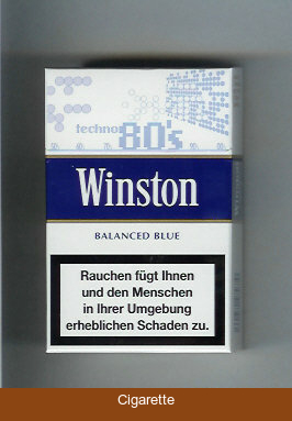 Winston collection version Balanced Blue 80s cigarettes hard box