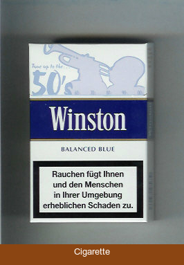 Winston collection version Balanced Blue 50s cigarettes hard box